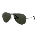 Ray-Ban Aviator Black Green Lens-62
