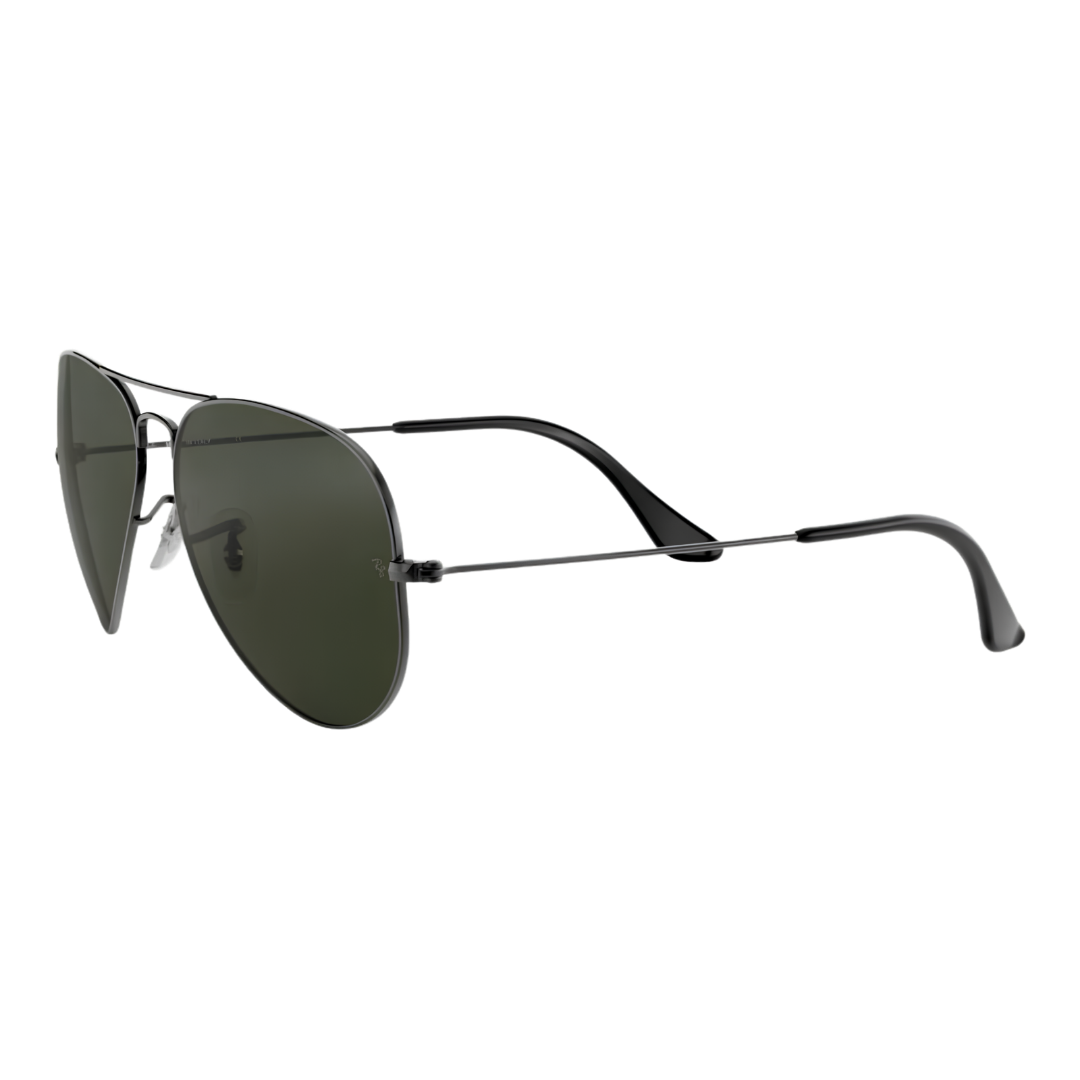 Ray-Ban Aviator Black Green Lens-58