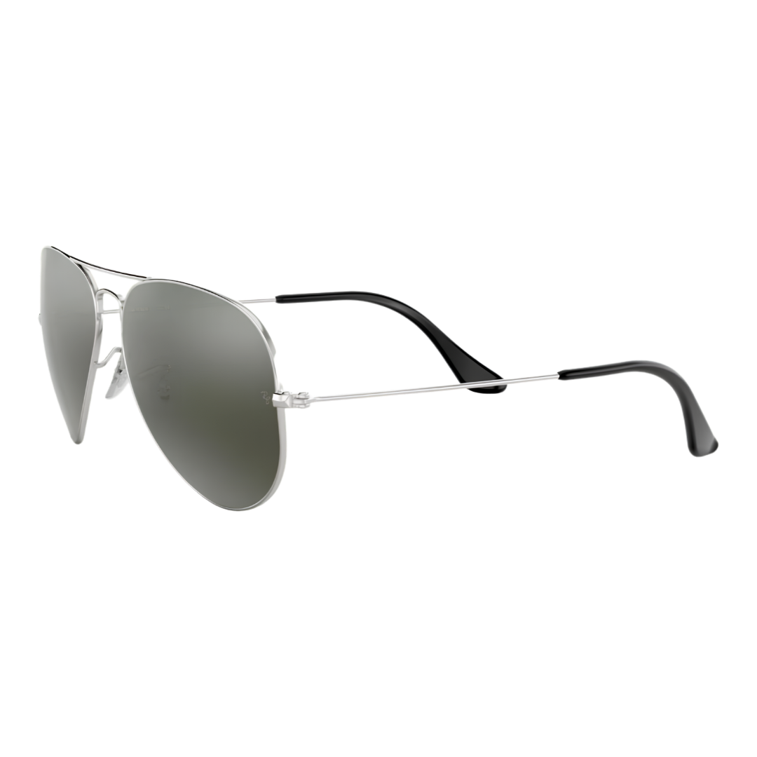 Ray-Ban Aviator Silver Green Lens-58