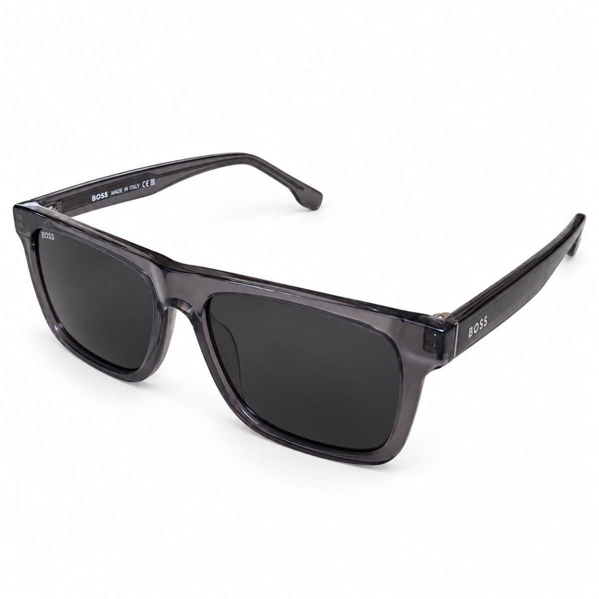 BOSS — Translucent Smoky Charcoal Sunglasses — view 1