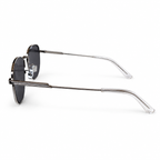 Charcoal Metal Square Sunglasses — view 2