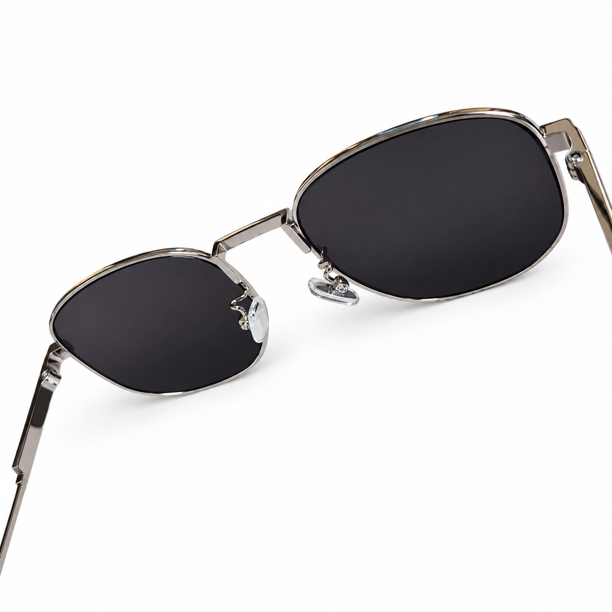 Charcoal Metal Square Sunglasses — view 4