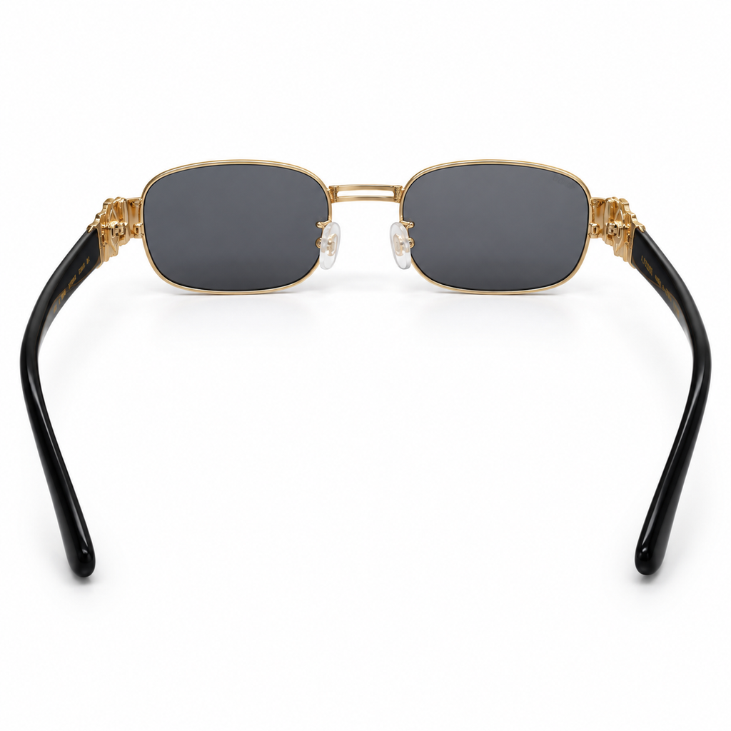 Fendi — Gold and Black Medallion Sunglasses — view 3