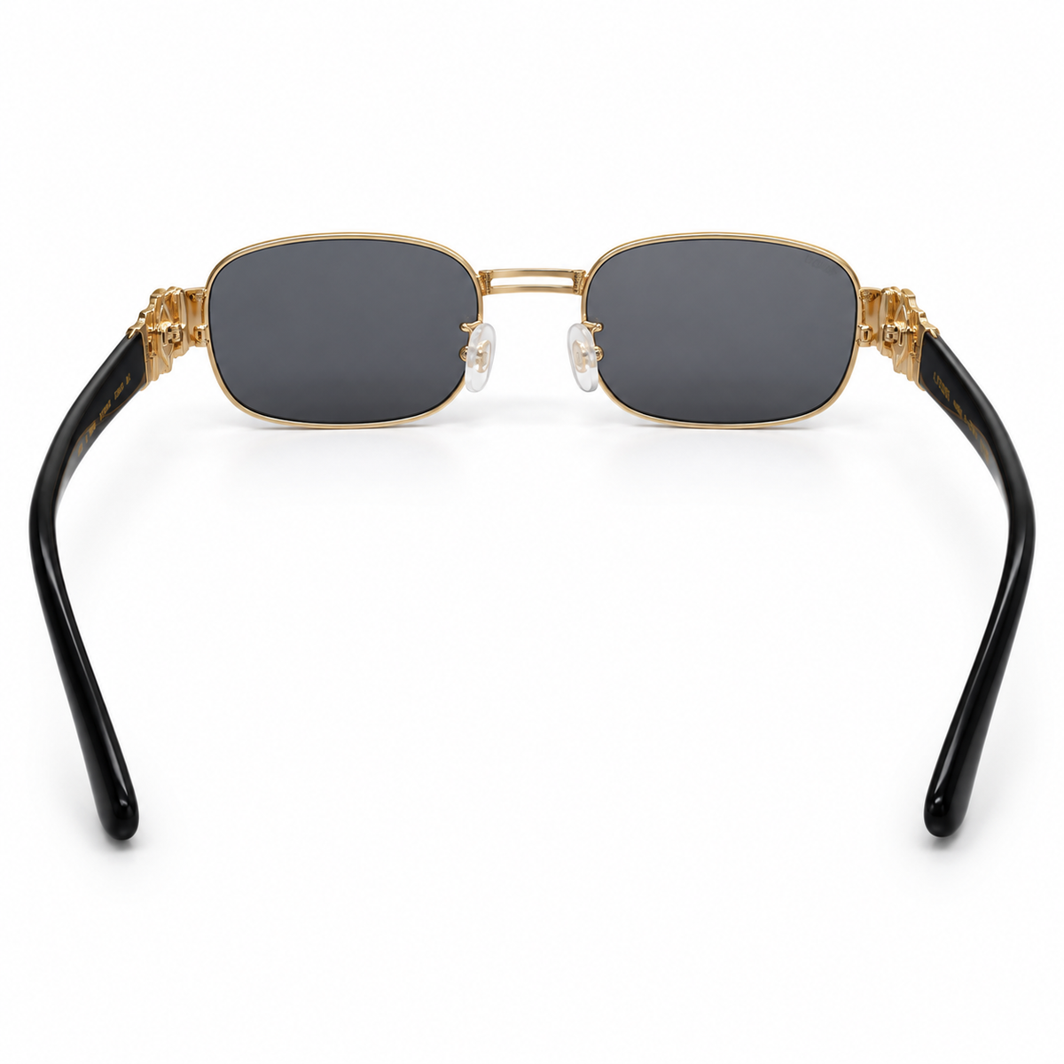 Fendi — Gold and Black Medallion Sunglasses — view 3