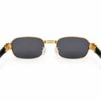Fendi — Gold and Black Medallion Sunglasses — view 4
