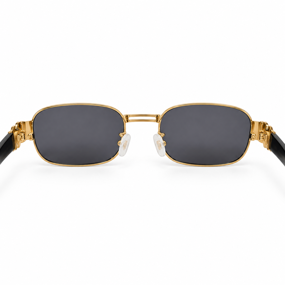 Fendi — Gold and Black Medallion Sunglasses — view 4