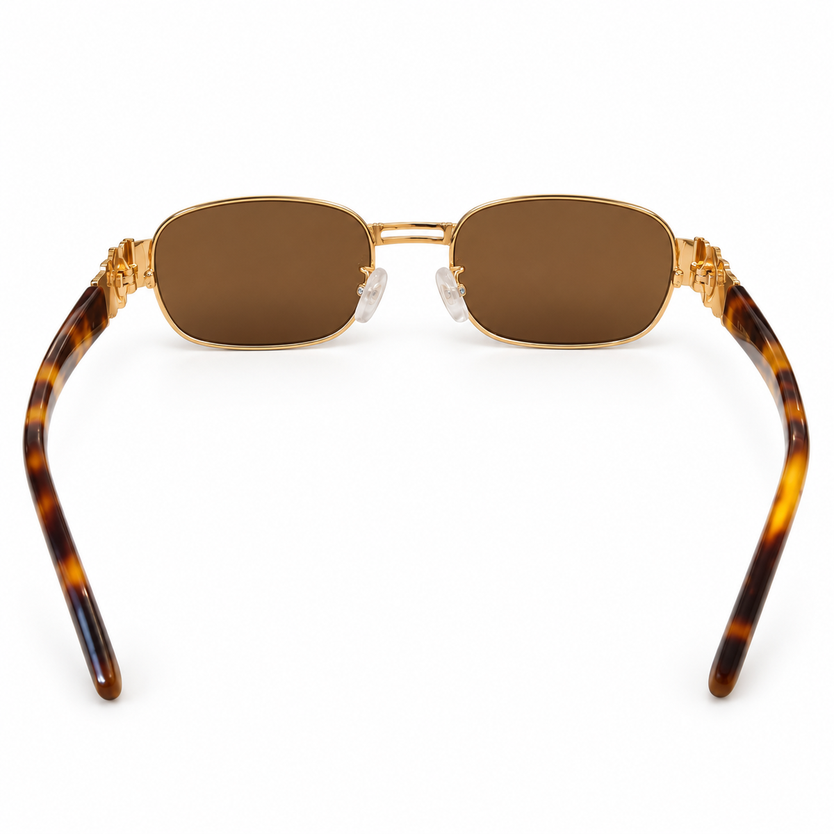 Fendi — Gold Tortoiseshell Medallion Sunglasses — view 3