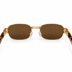 Fendi — Gold Tortoiseshell Medallion Sunglasses — view 4