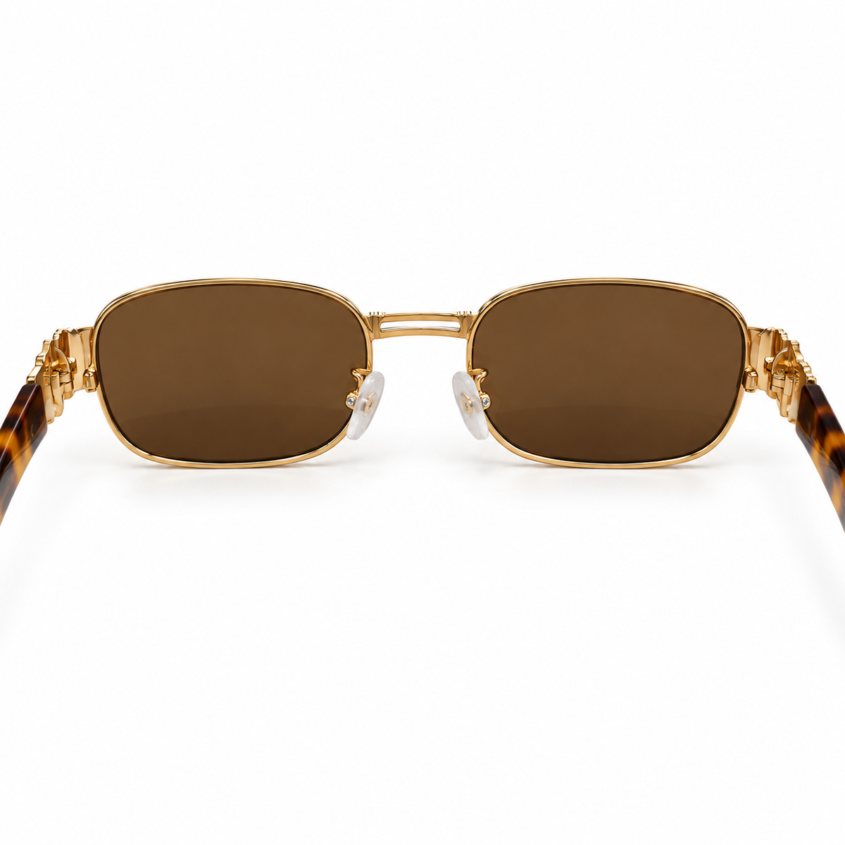 Fendi — Gold Tortoiseshell Medallion Sunglasses — view 4