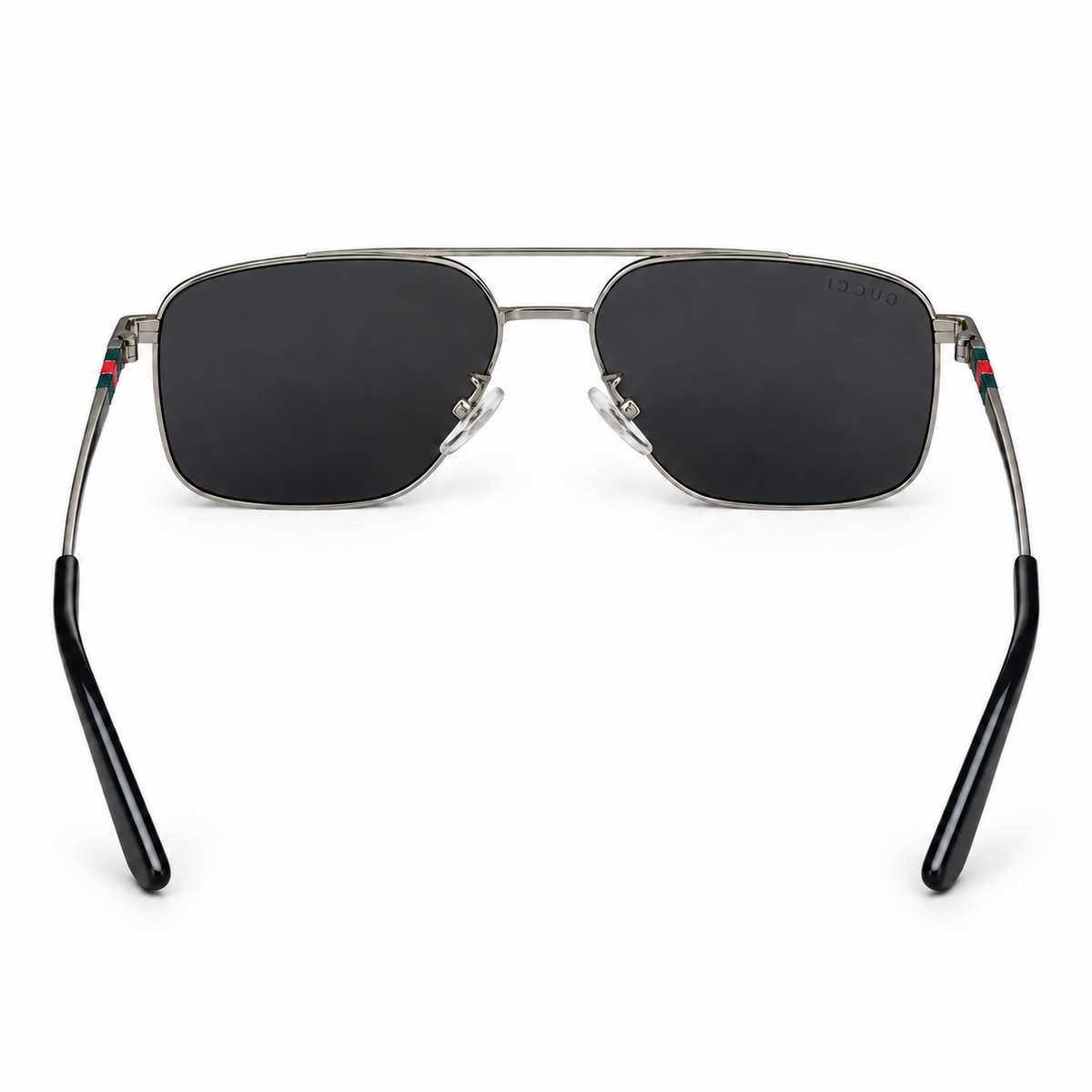 Gucci — Gunmetal Aviator Sunglasses — view 3