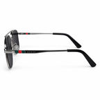 Gucci — Gunmetal Aviator Sunglasses — view 4