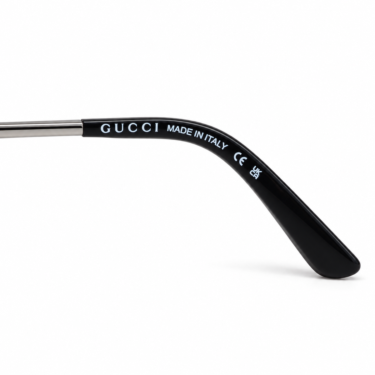 Gucci — Gunmetal Aviator Sunglasses — view 5