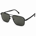 Carrera black square aviator sunglasses with dark smoky lenses and raised temple lettering