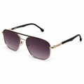 Carrera gold-tone square aviator sunglasses with purple gradient lenses