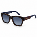 Gucci — Square Sunglasses with Two-Tone Temples — Tortoiseshell / Burgundy / Navy