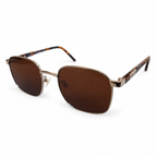 Gucci sunglasses in Silver / Brown — front view