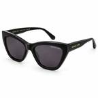 Michael Kors — Cat-Eye Sunglasses with Tapered Temples — Black / Gray Plum
