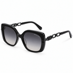 Michael Kors — Chain Temple Sunglasses — Black / Black Chain / Gray Gradient