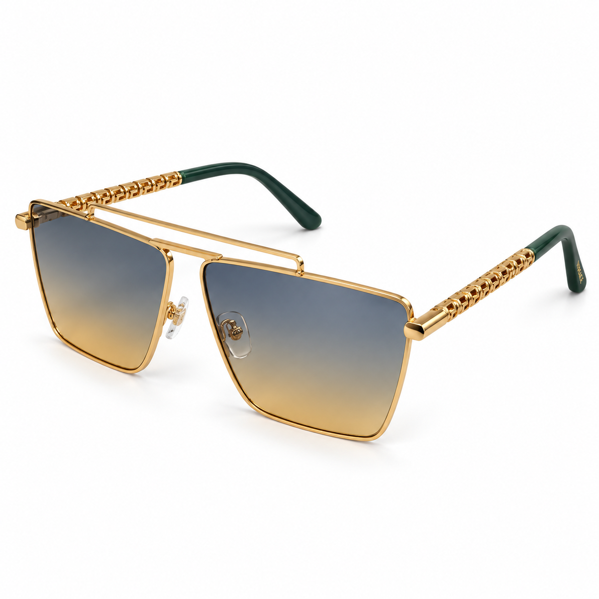 Versace sunglasses — Gold / Gradient Lenses / Green Tips