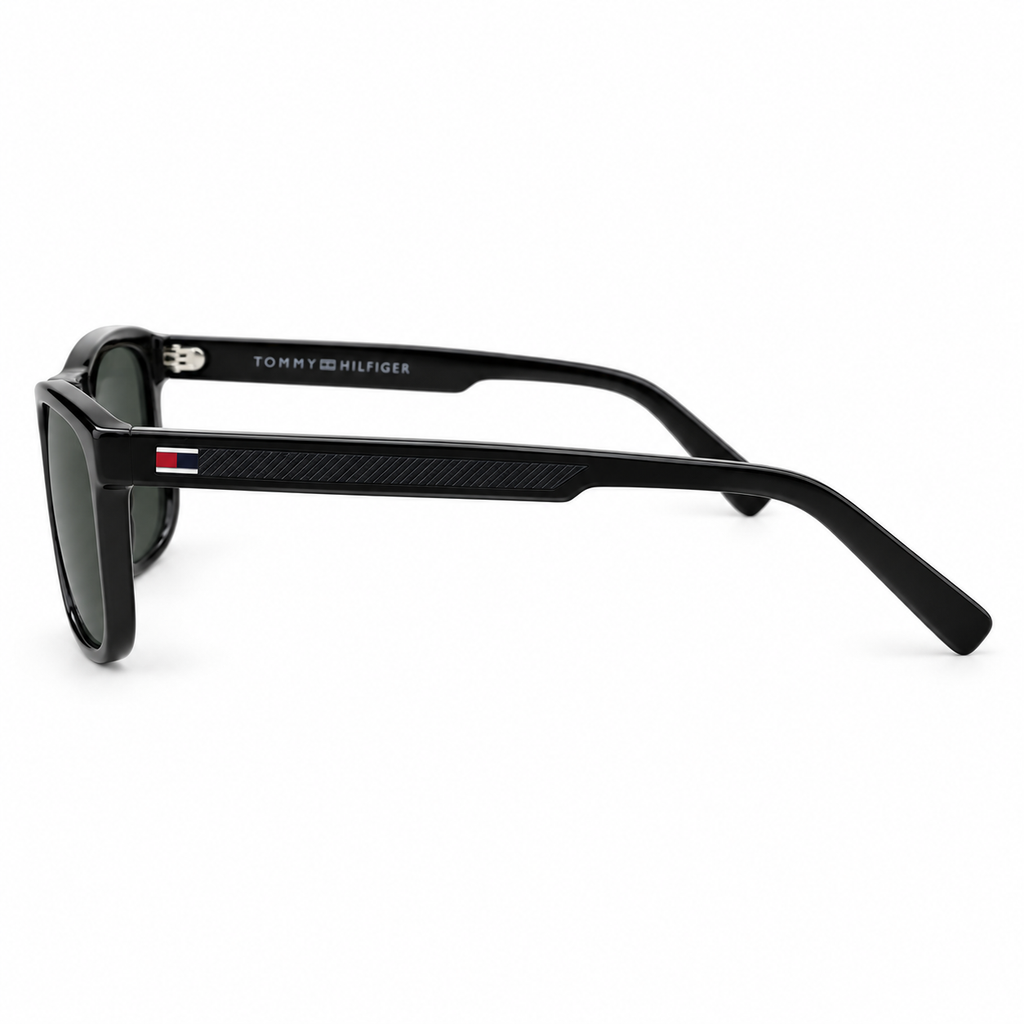 Tommy Hilfiger — Black Frame Smoky Lens Sunglasses — view 2