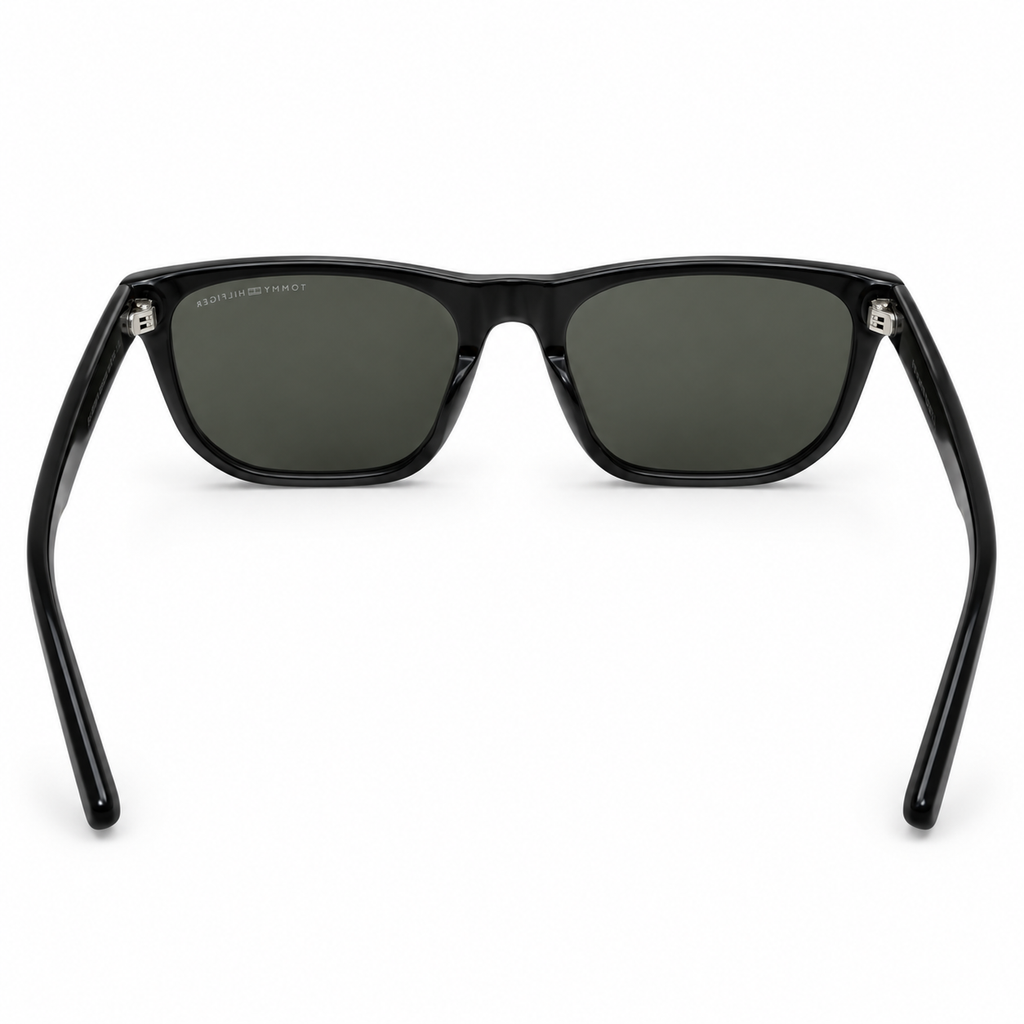 Tommy Hilfiger — Black Frame Smoky Lens Sunglasses — view 3
