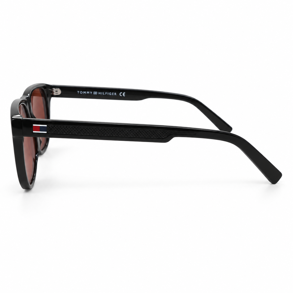 Tommy Hilfiger — Black Frame Warm Brown Lens Sunglasses — view 2