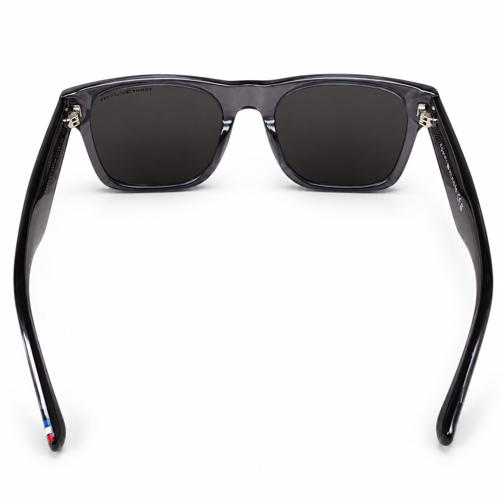 Tommy Hilfiger — Smoky Charcoal Rectangular Sunglasses — view 3