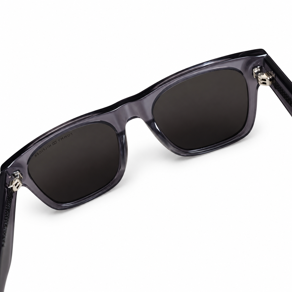 Tommy Hilfiger — Smoky Charcoal Rectangular Sunglasses — view 4