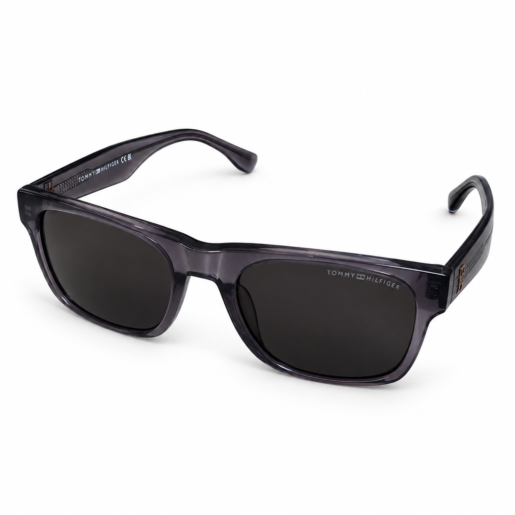 Tommy Hilfiger — Smoky Charcoal Rectangular Sunglasses — view 5