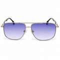 Violet Gradient Metal Aviator Sunglasses — view 1