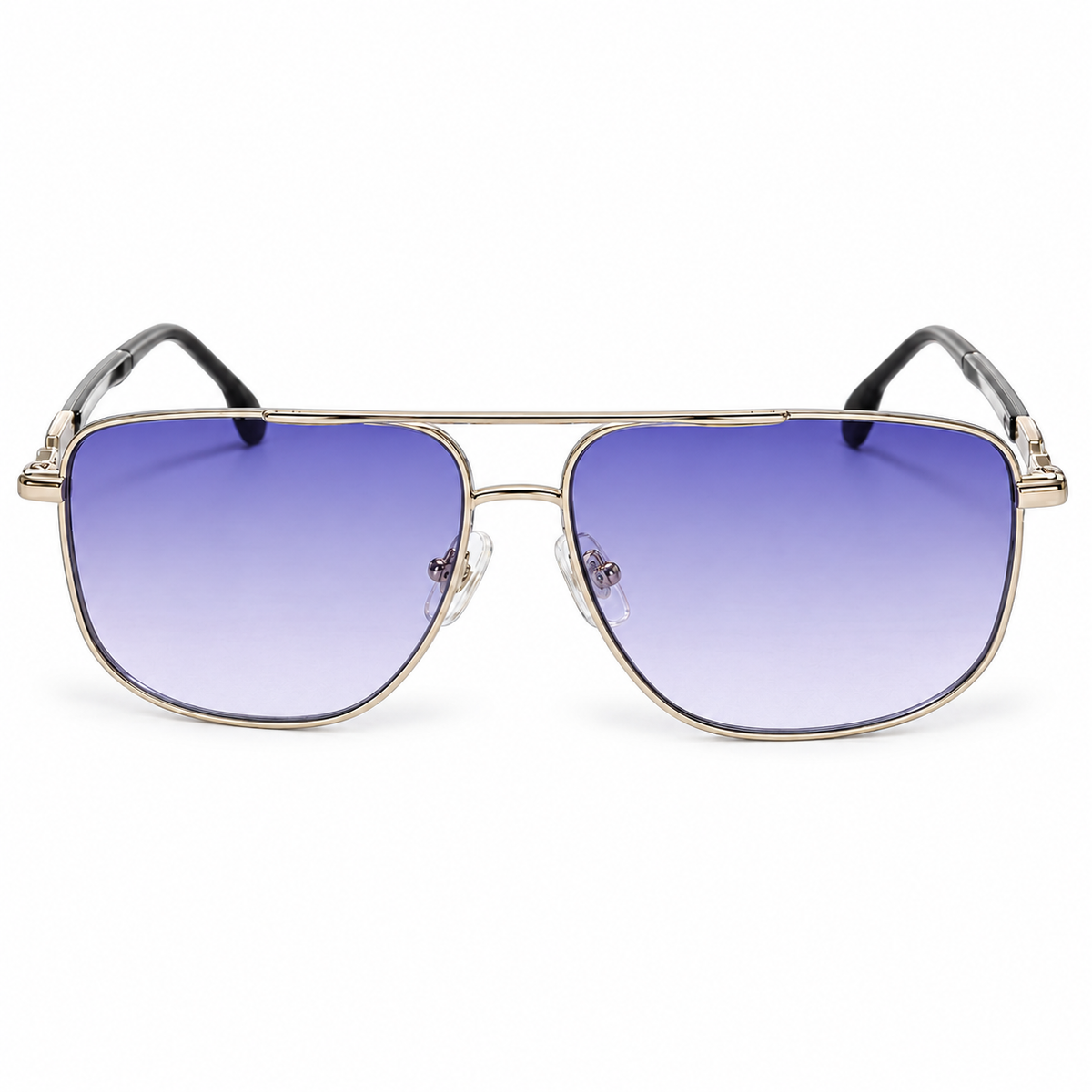 Violet Gradient Metal Aviator Sunglasses — view 1