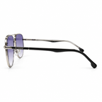 Violet Gradient Metal Aviator Sunglasses — view 2